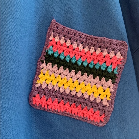 Zara Blue Knit Top men’s M - Picture 2 of 10